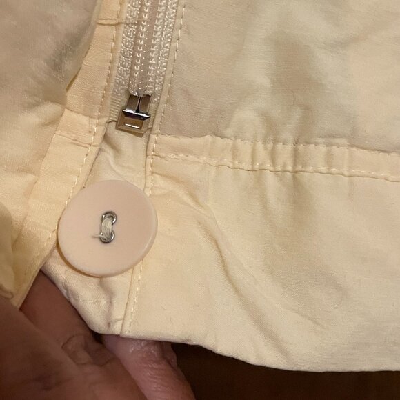 SO SOFT!! Croft & Barrow L Yellow Knit Woven Cotton Zip Button Sweatshirt Jacket - Picture 9 of 15